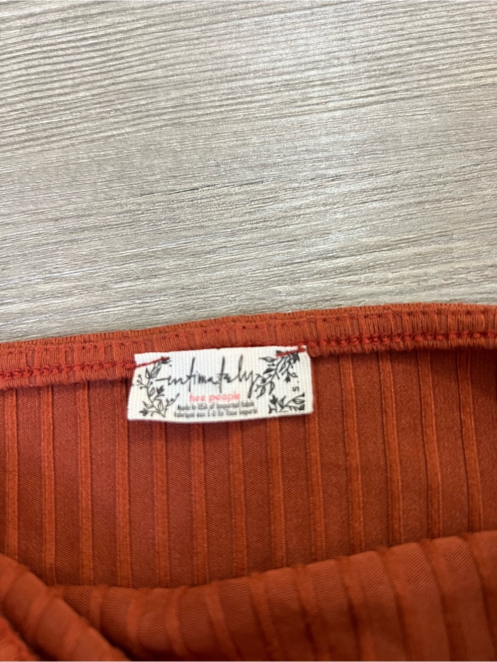 Free People Rust Off-Shoulder Ribbed Kids One-Piece - Picture 9 of 11